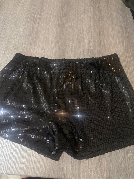 Spirit Pants - Spirit Black Sequin High-Waist Women's Shorts